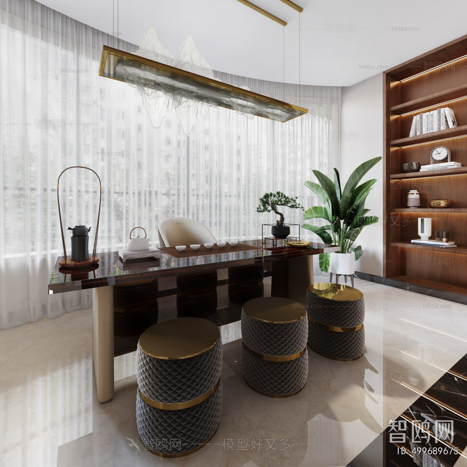 New Chinese Style A Living Room