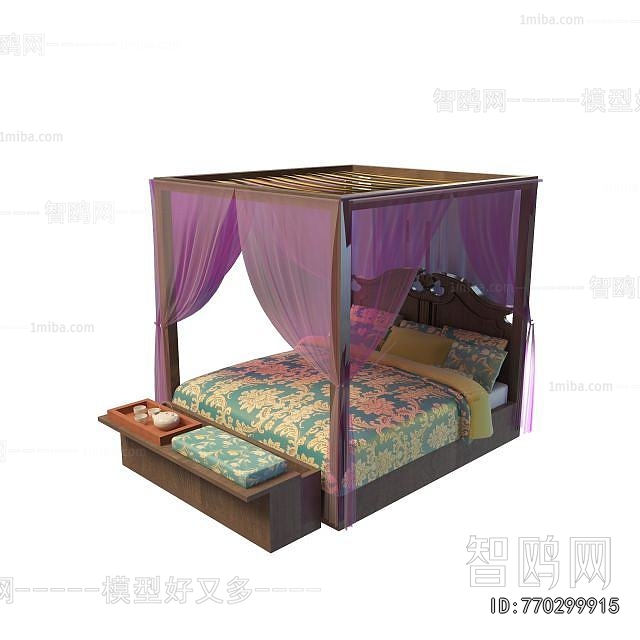 New Chinese Style Double Bed
