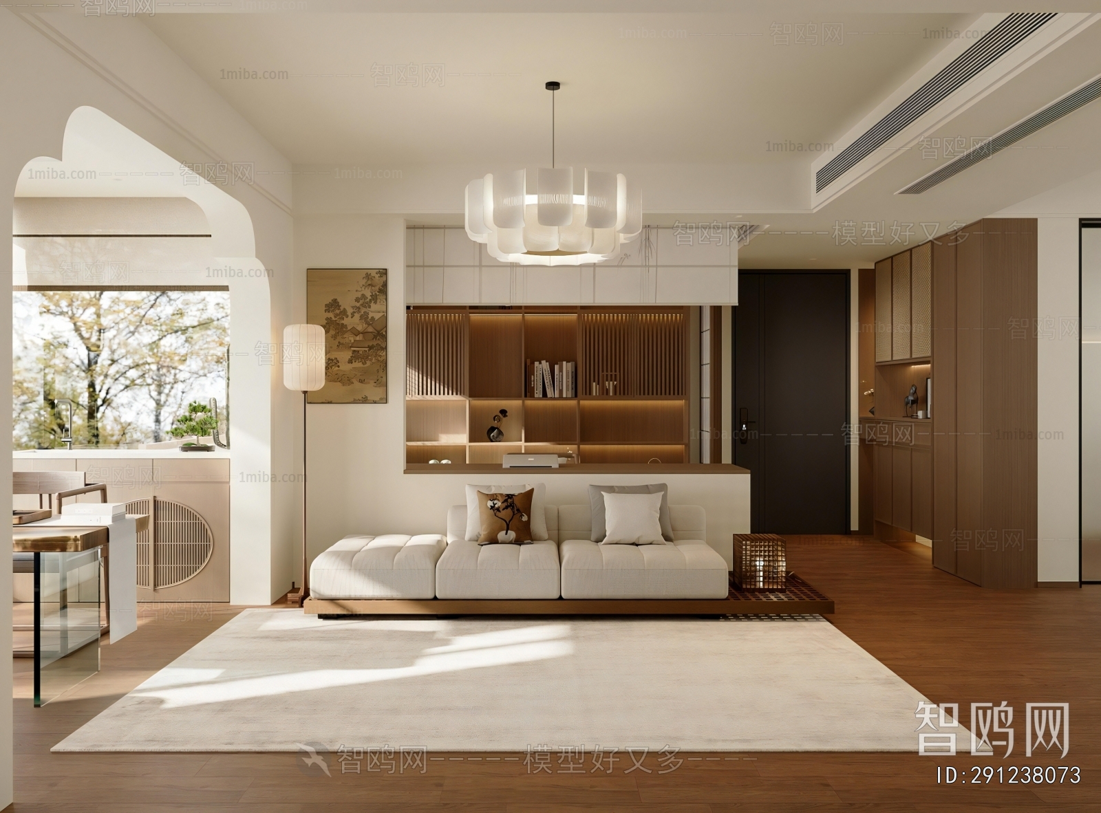 New Chinese Style A Living Room