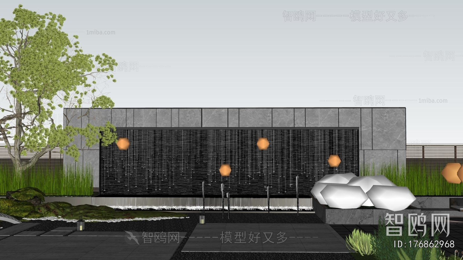 New Chinese Style Landscape Wall