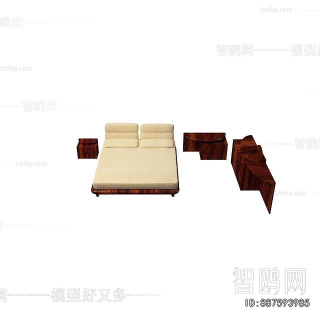 New Chinese Style Double Bed