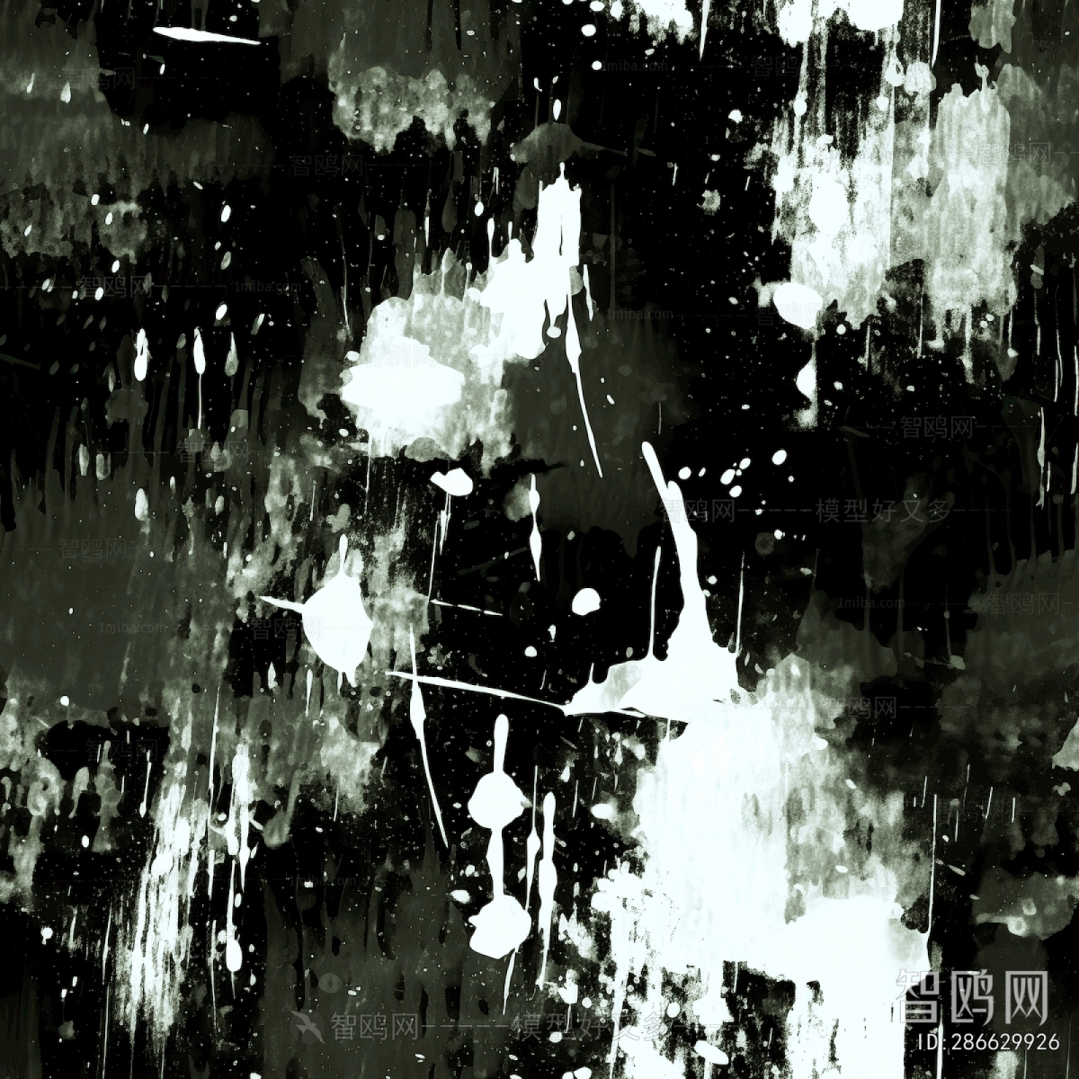 黑白抽象画