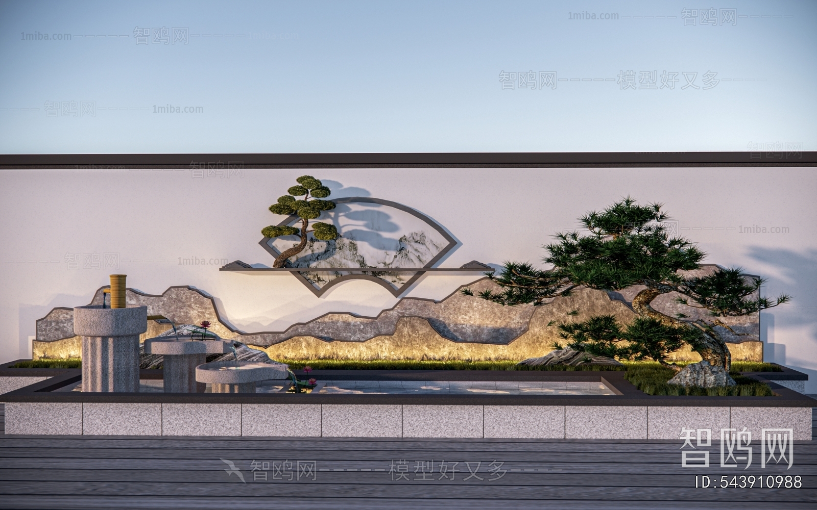 New Chinese Style Landscape Wall
