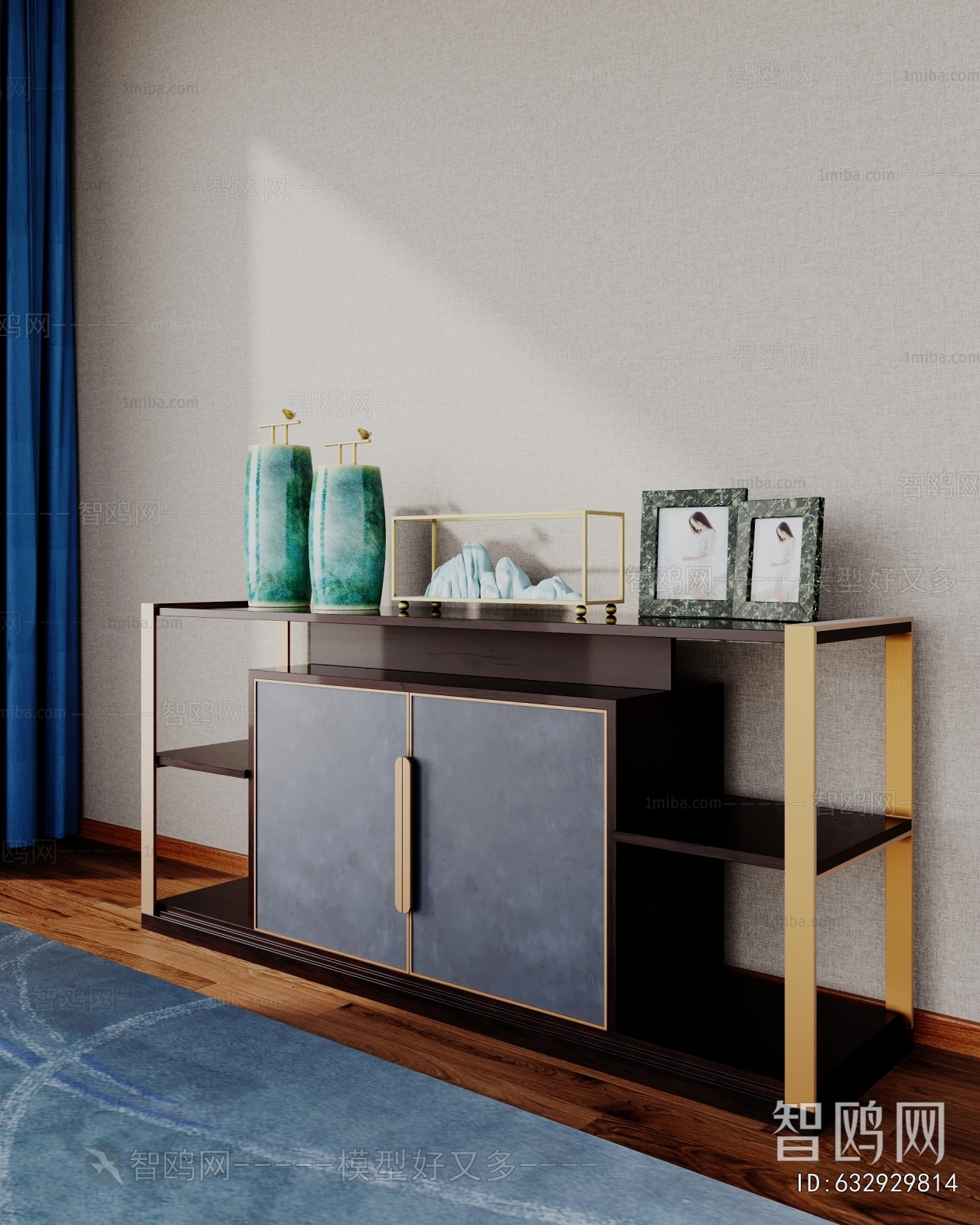 New Chinese Style Entrance Cabinet