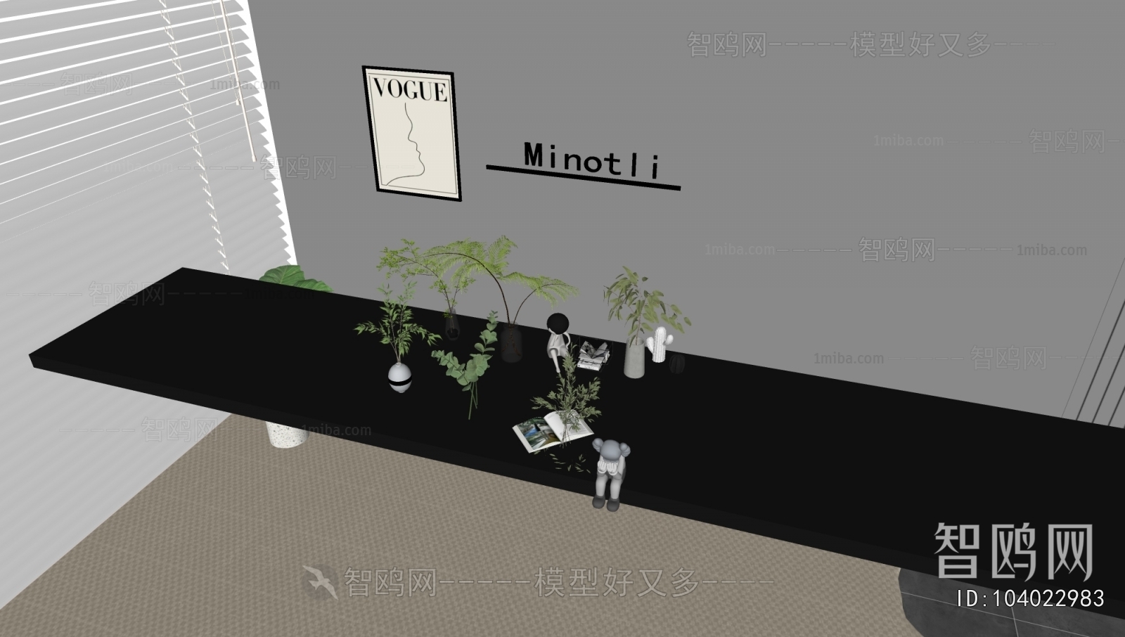 Modern Aquatic Green Plant