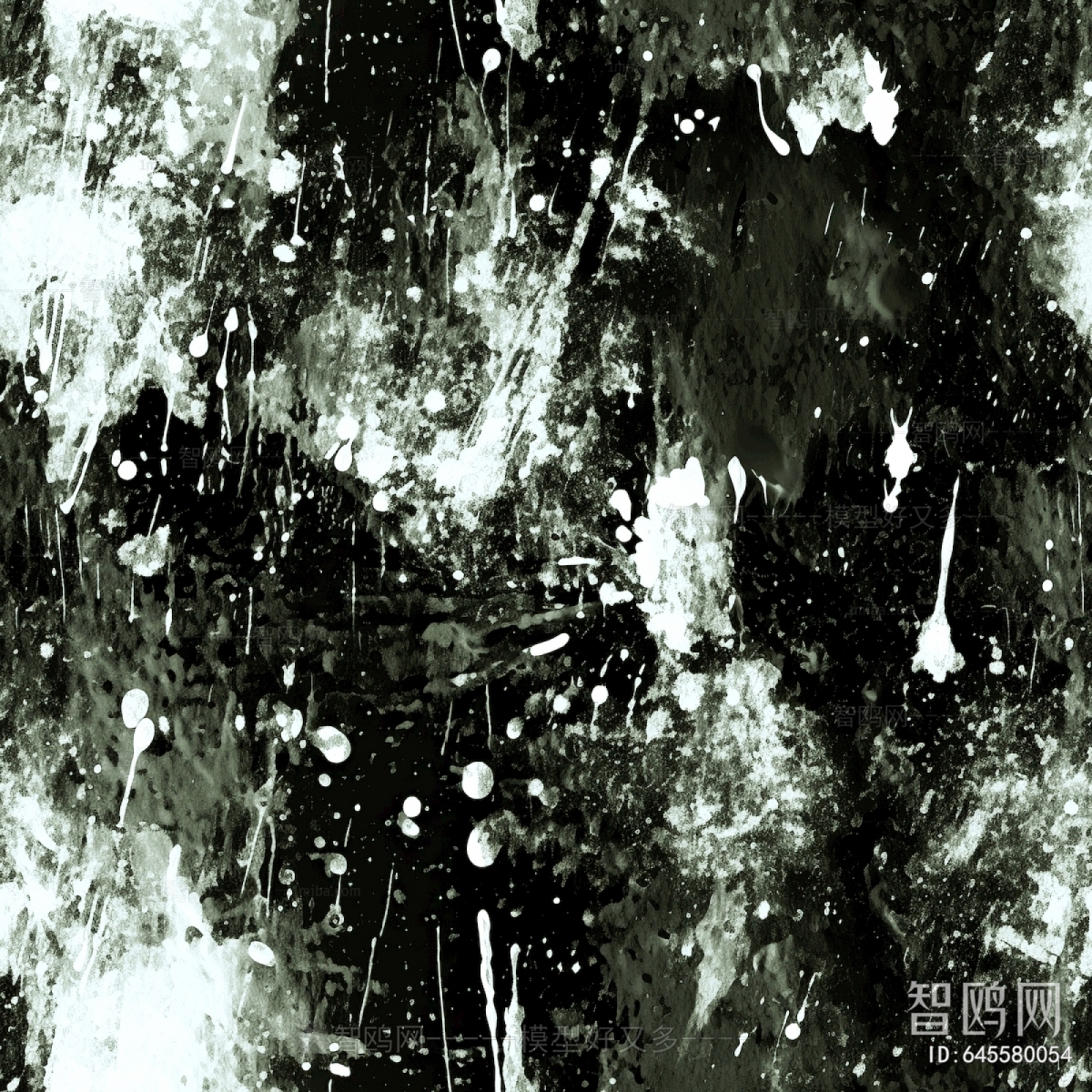 黑白抽象画
