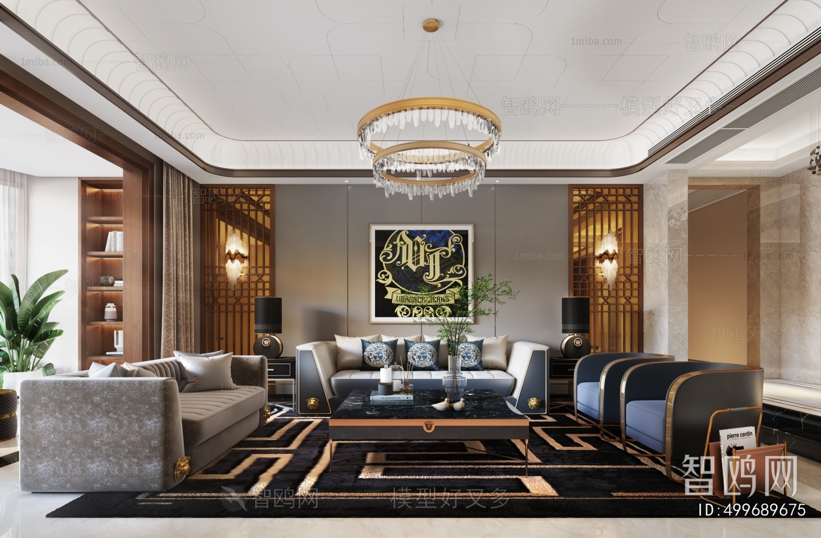 New Chinese Style A Living Room