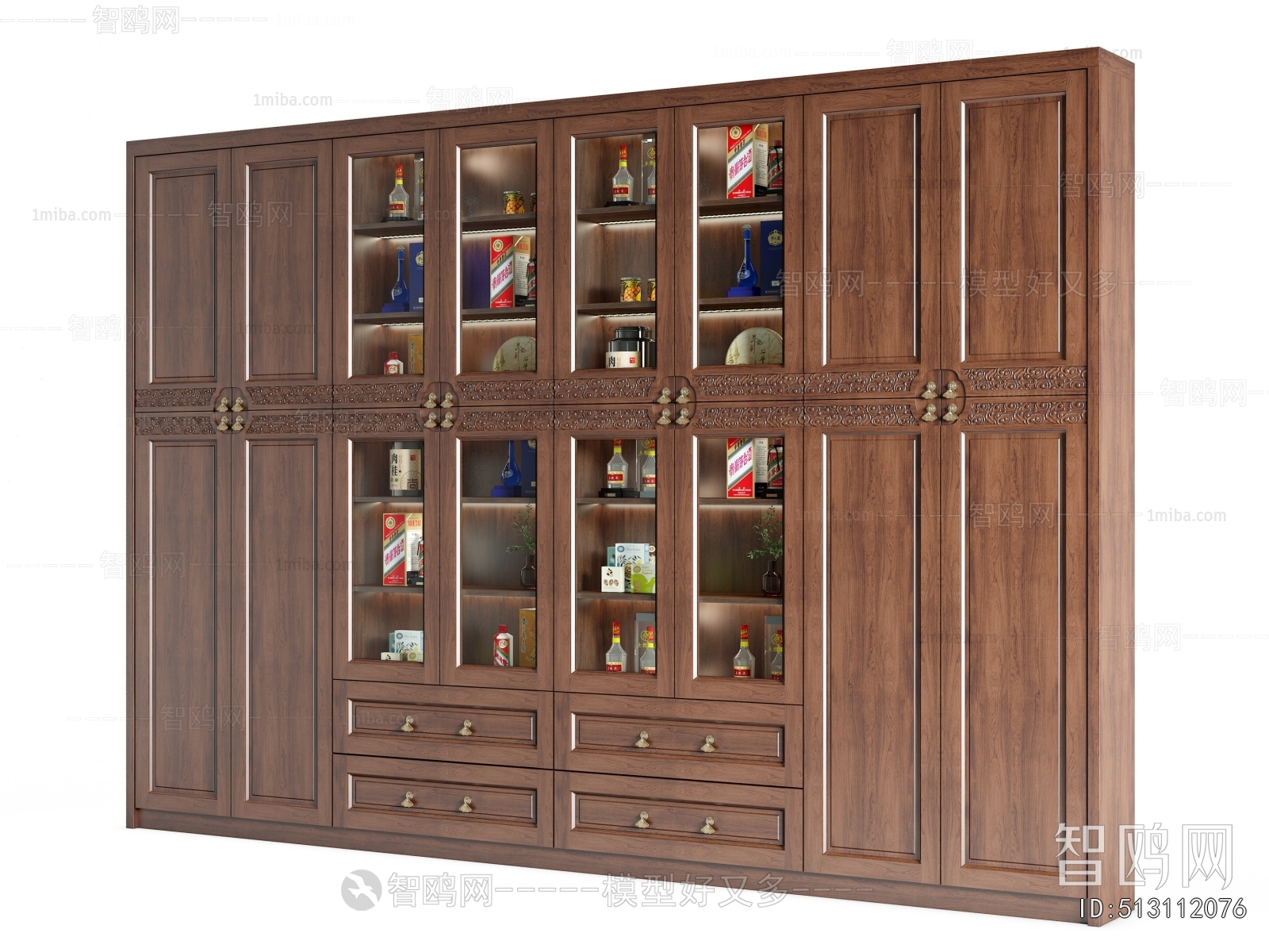 New Chinese Style Wine Cabinet