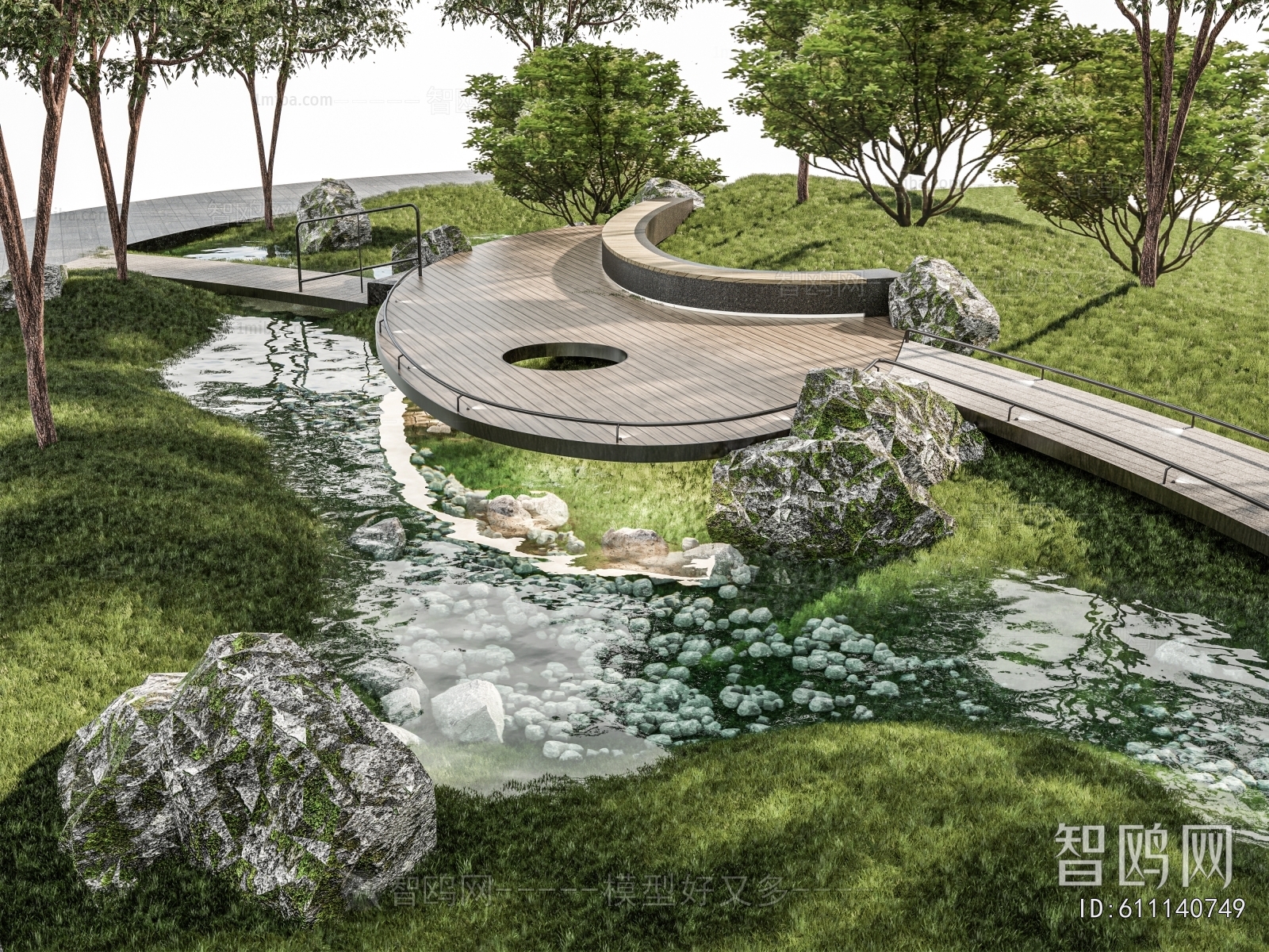 Modern Park Landscape