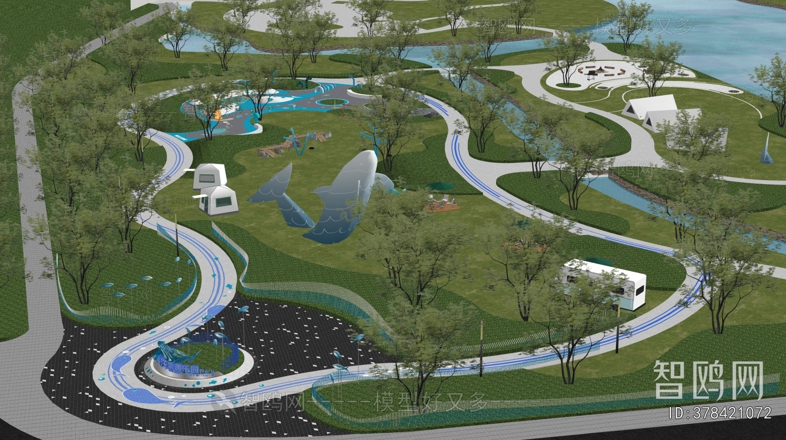 Modern Park Landscape