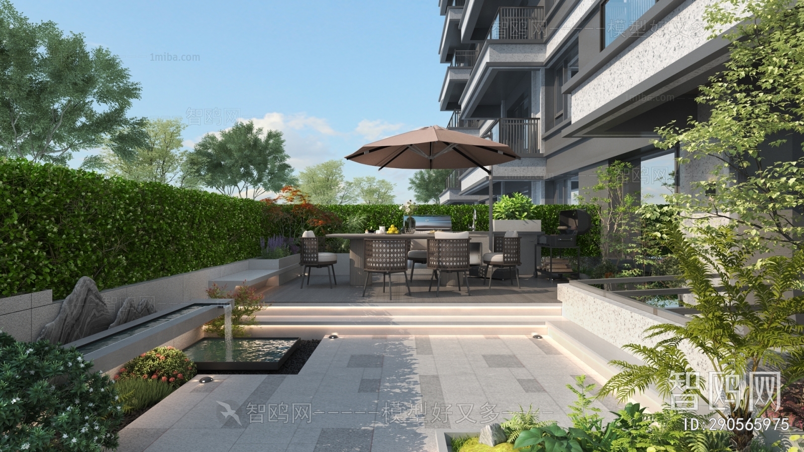 Modern Courtyard/landscape