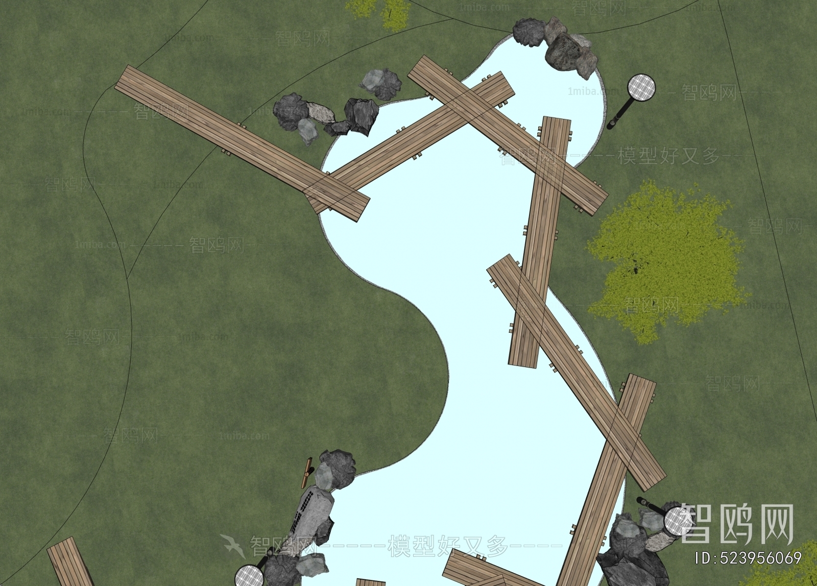 Modern Park Landscape