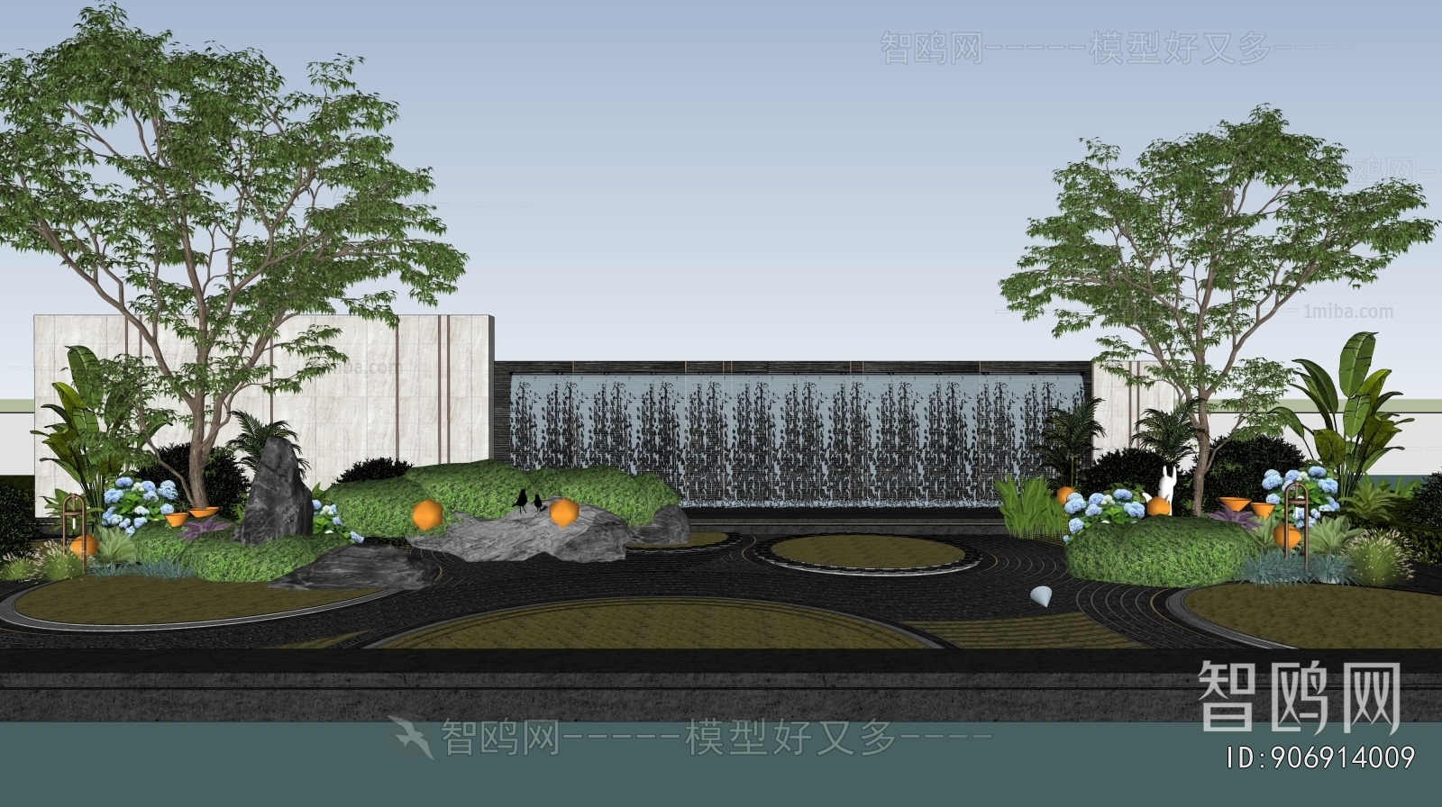 New Chinese Style Rockery Waterscape