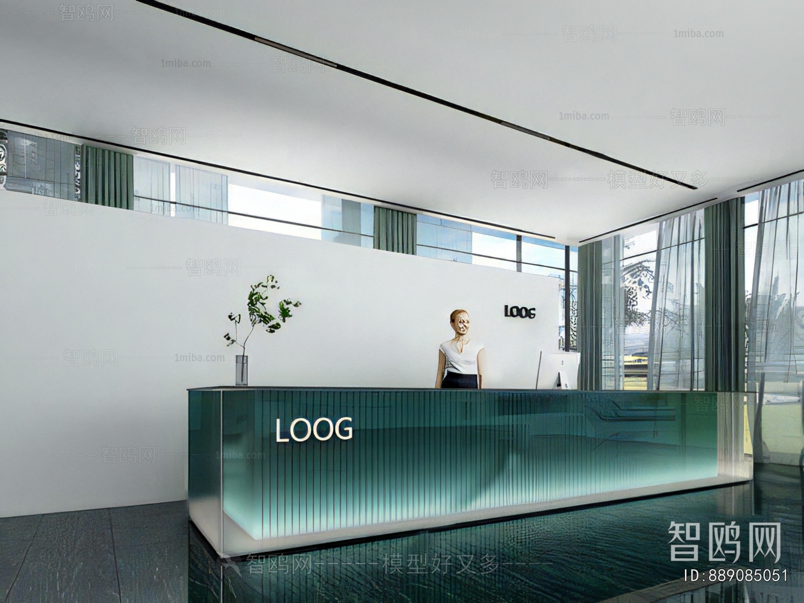 Modern Office Reception Desk