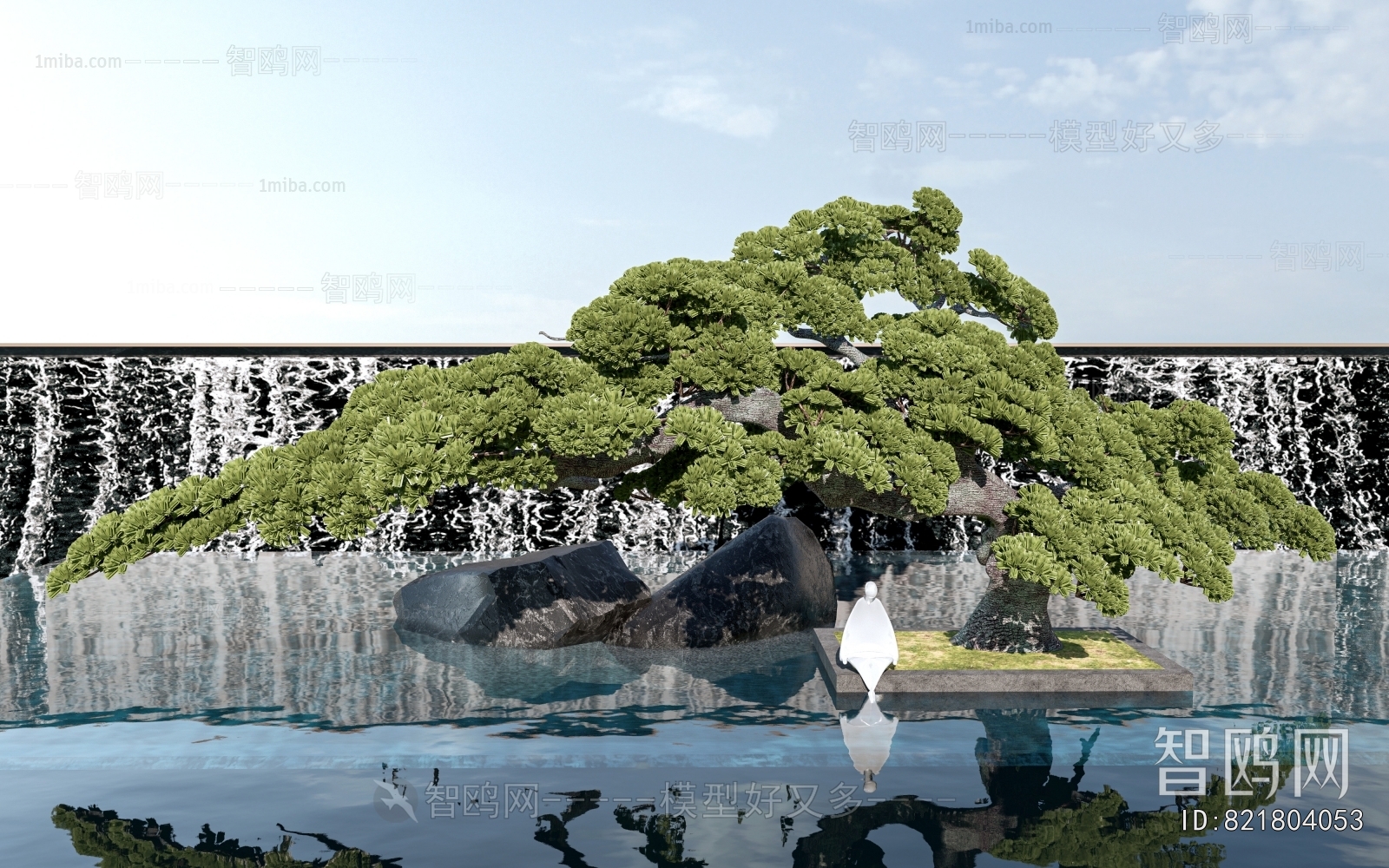 New Chinese Style Rockery Waterscape