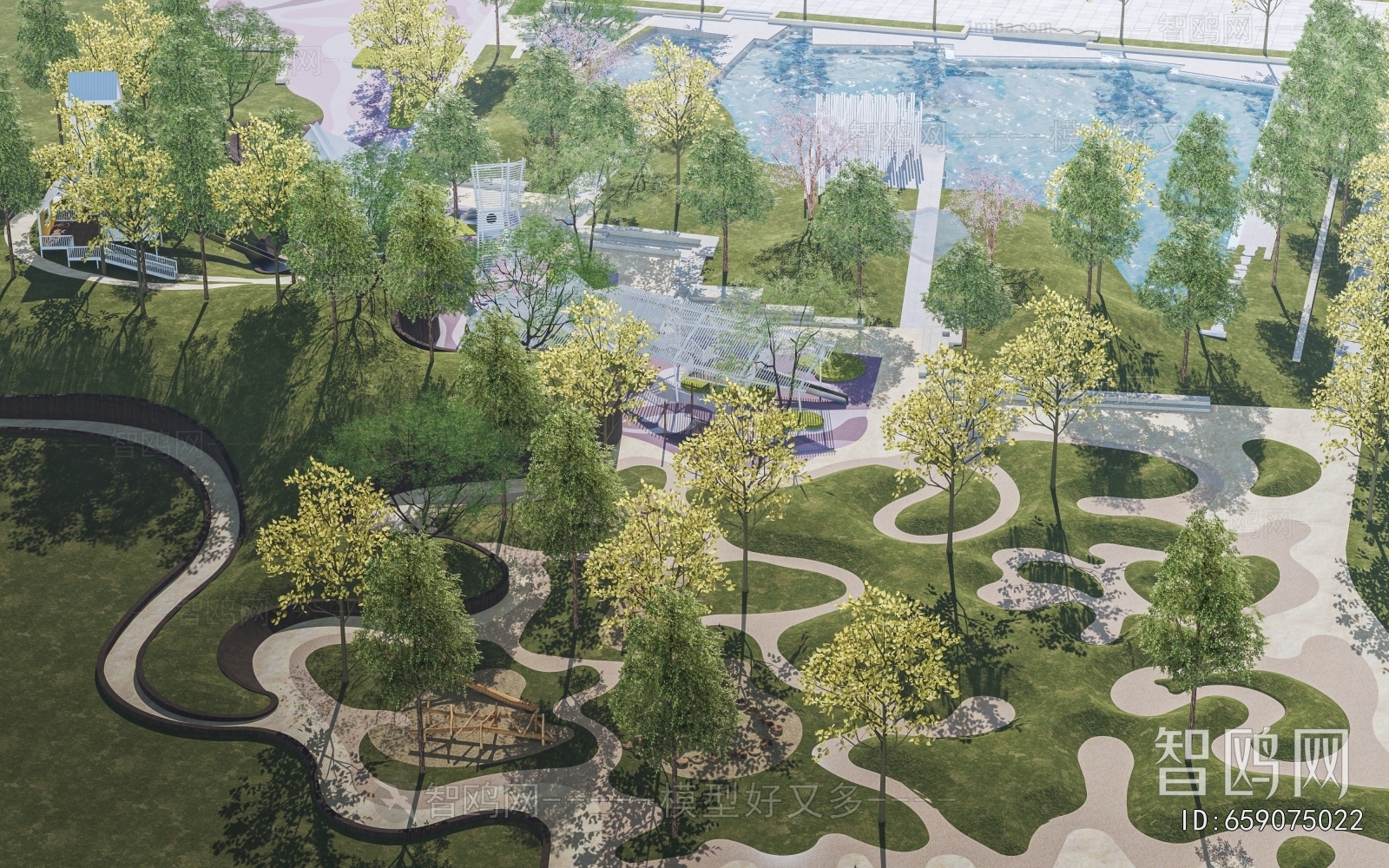 Modern Park Landscape