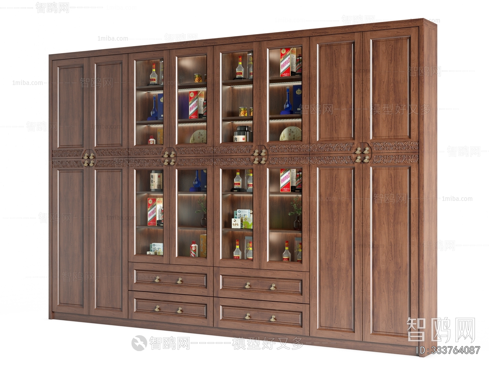 New Chinese Style Wine Cabinet