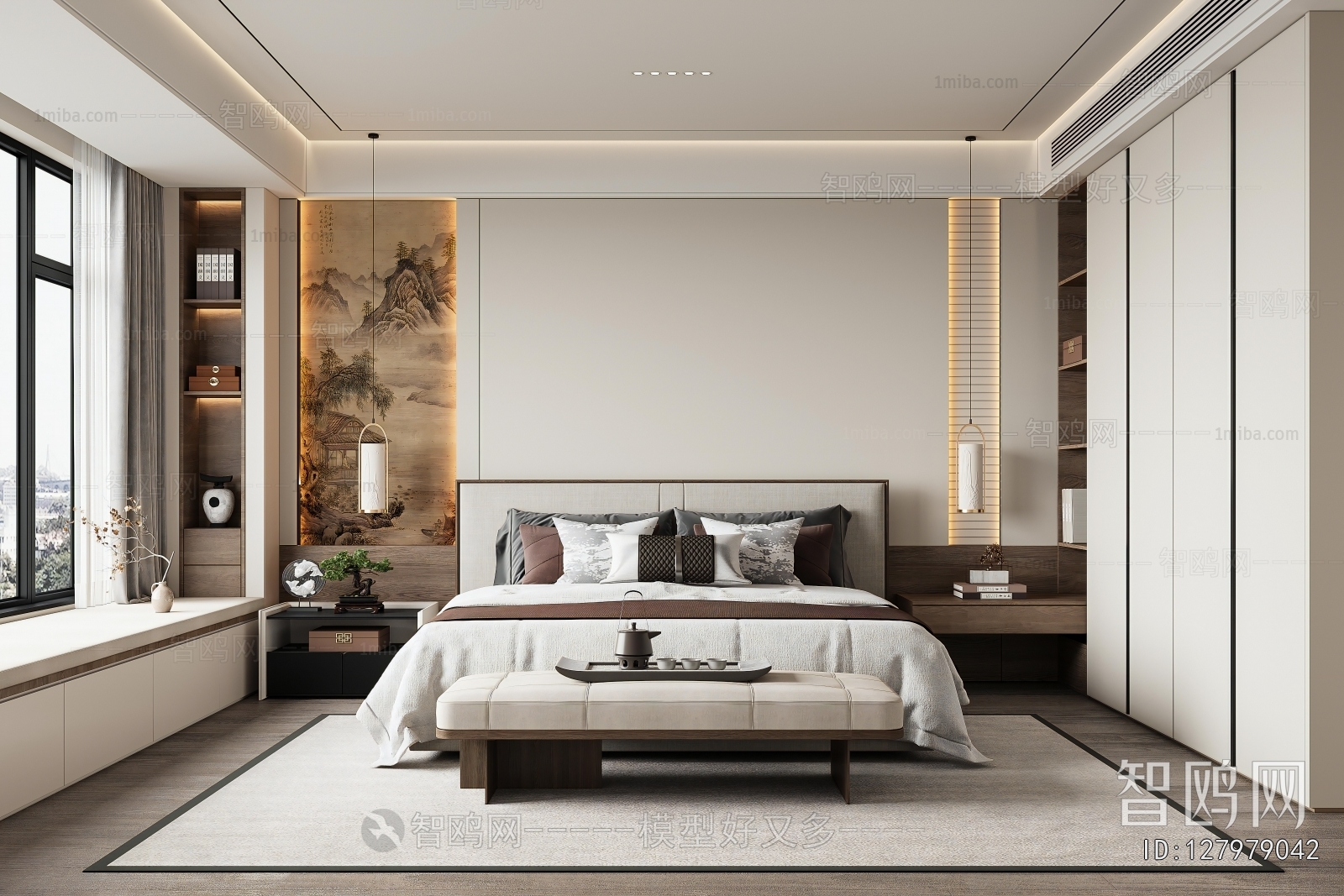 New Chinese Style Bedroom