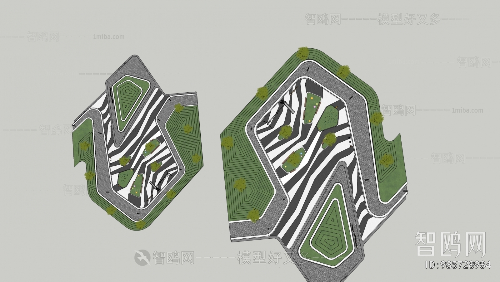 Modern Park Landscape