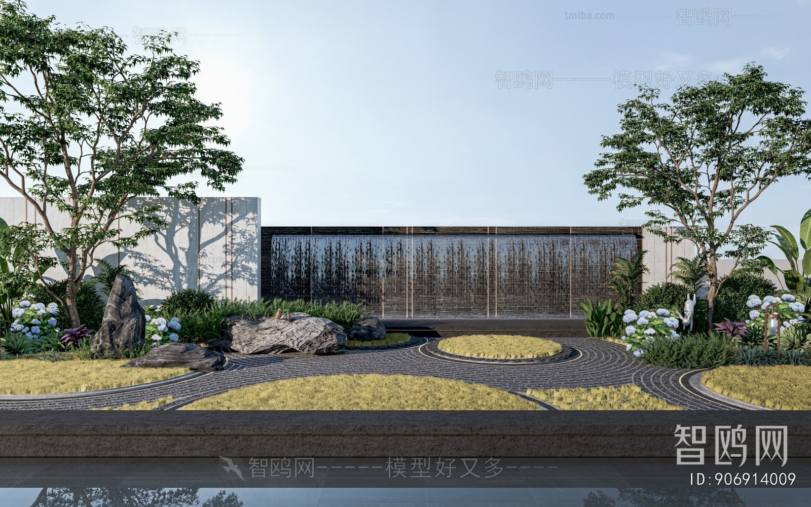 New Chinese Style Rockery Waterscape