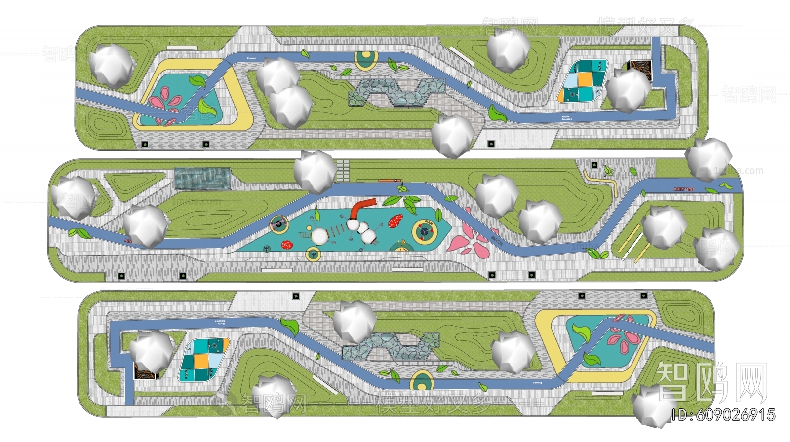 Modern Park Landscape