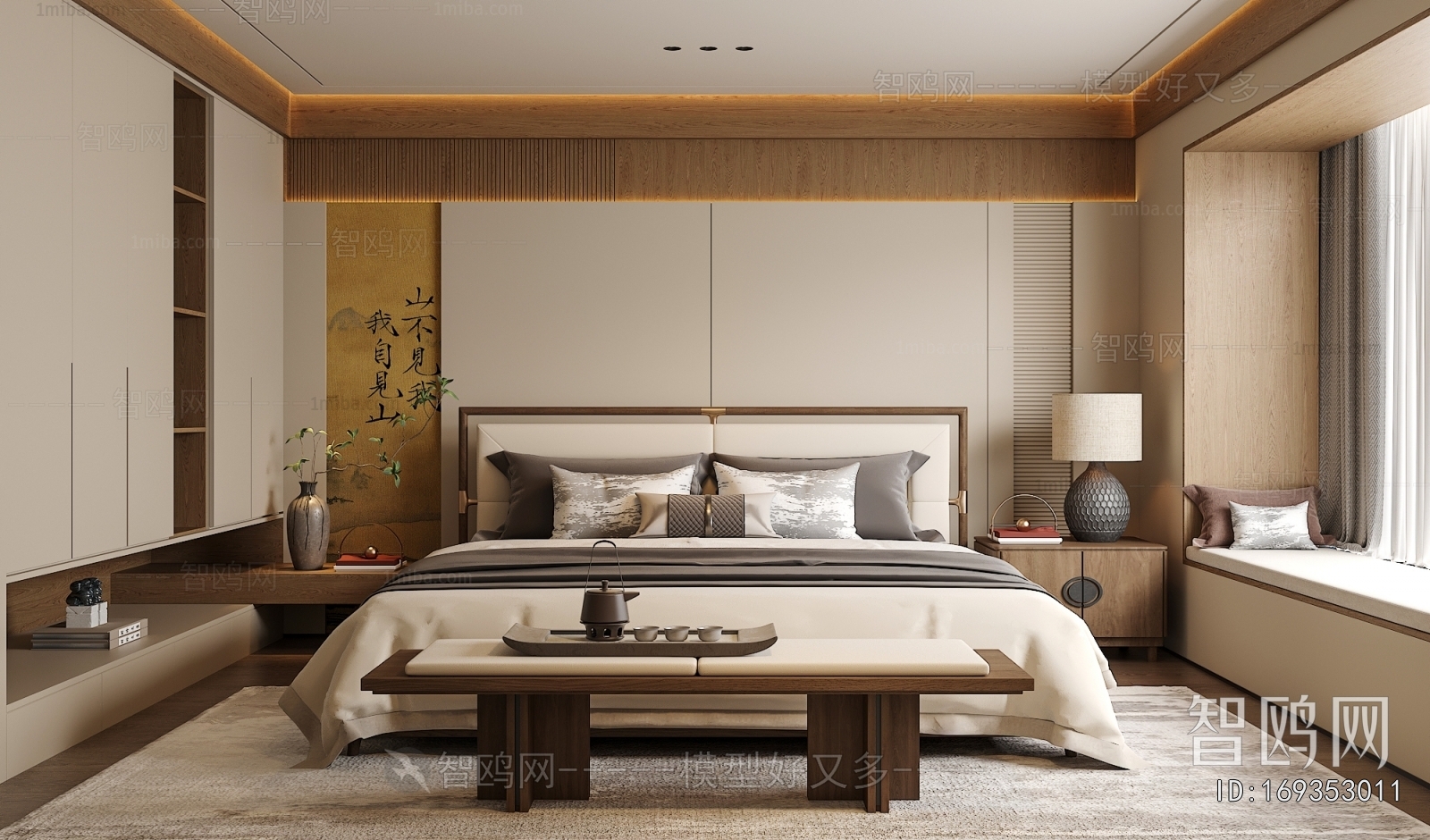 New Chinese Style Bedroom