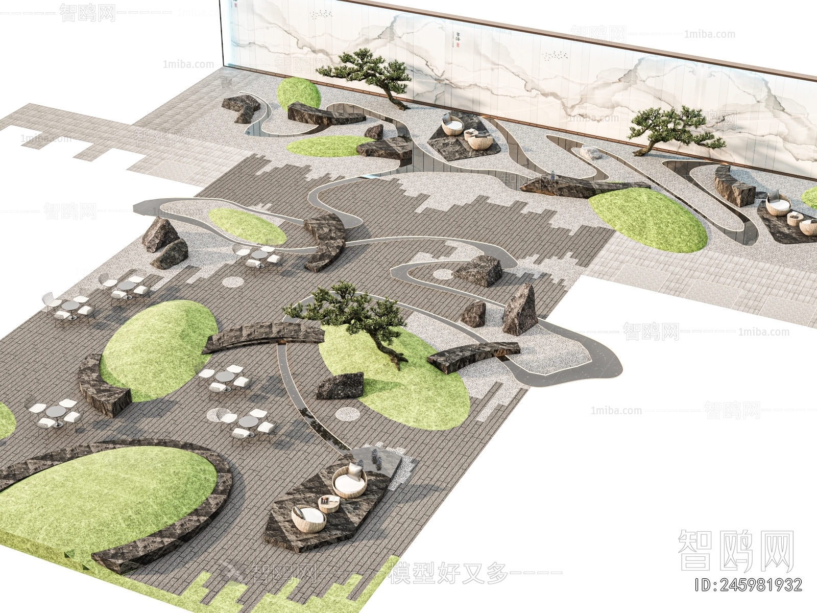 New Chinese Style Park Landscape