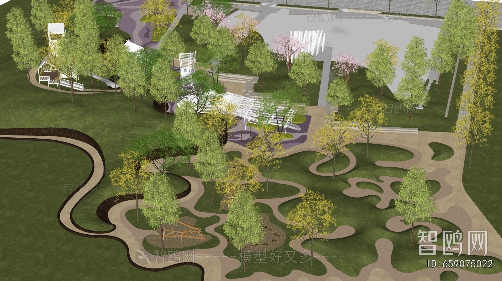 Modern Park Landscape