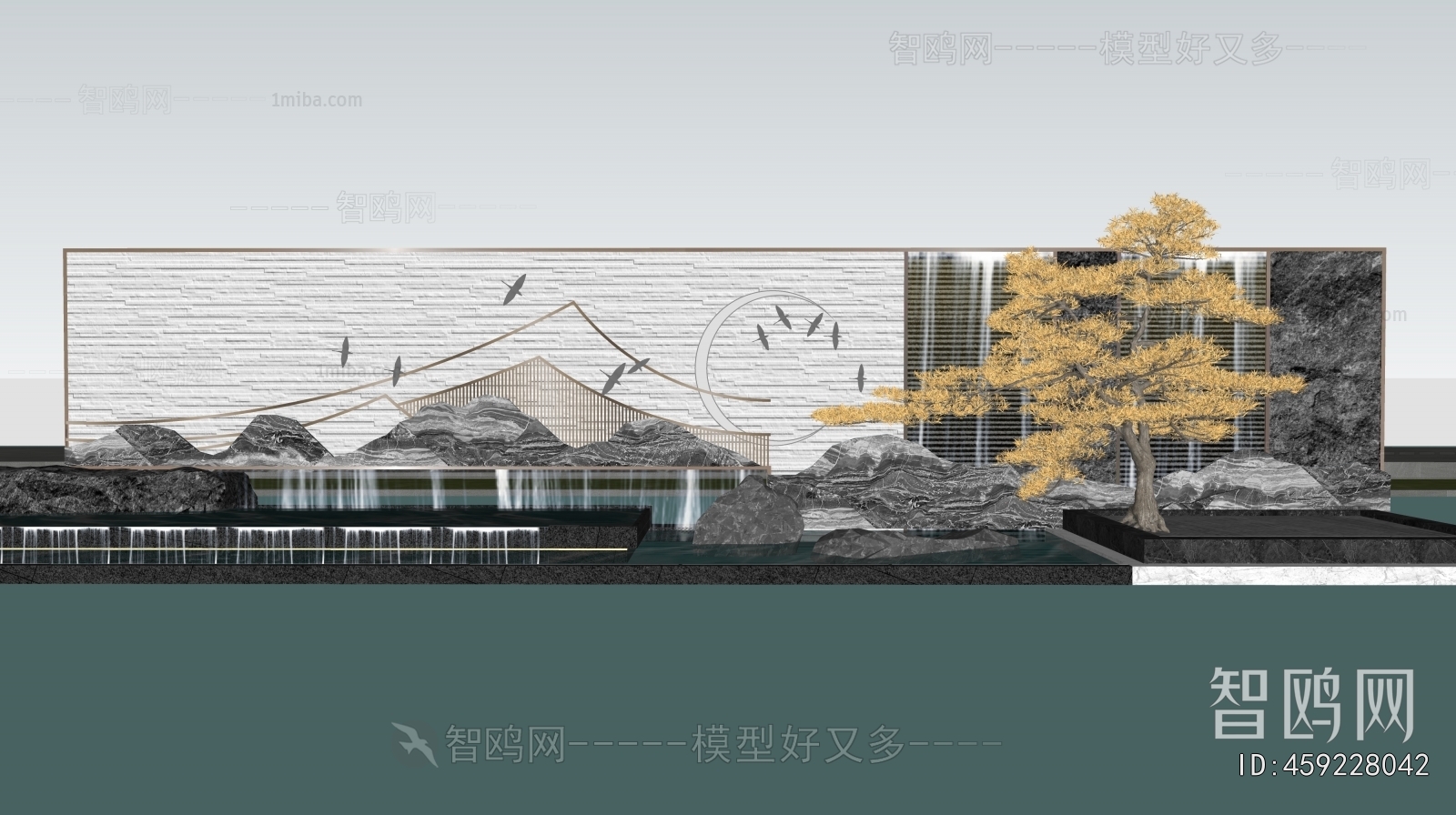 New Chinese Style Landscape Wall