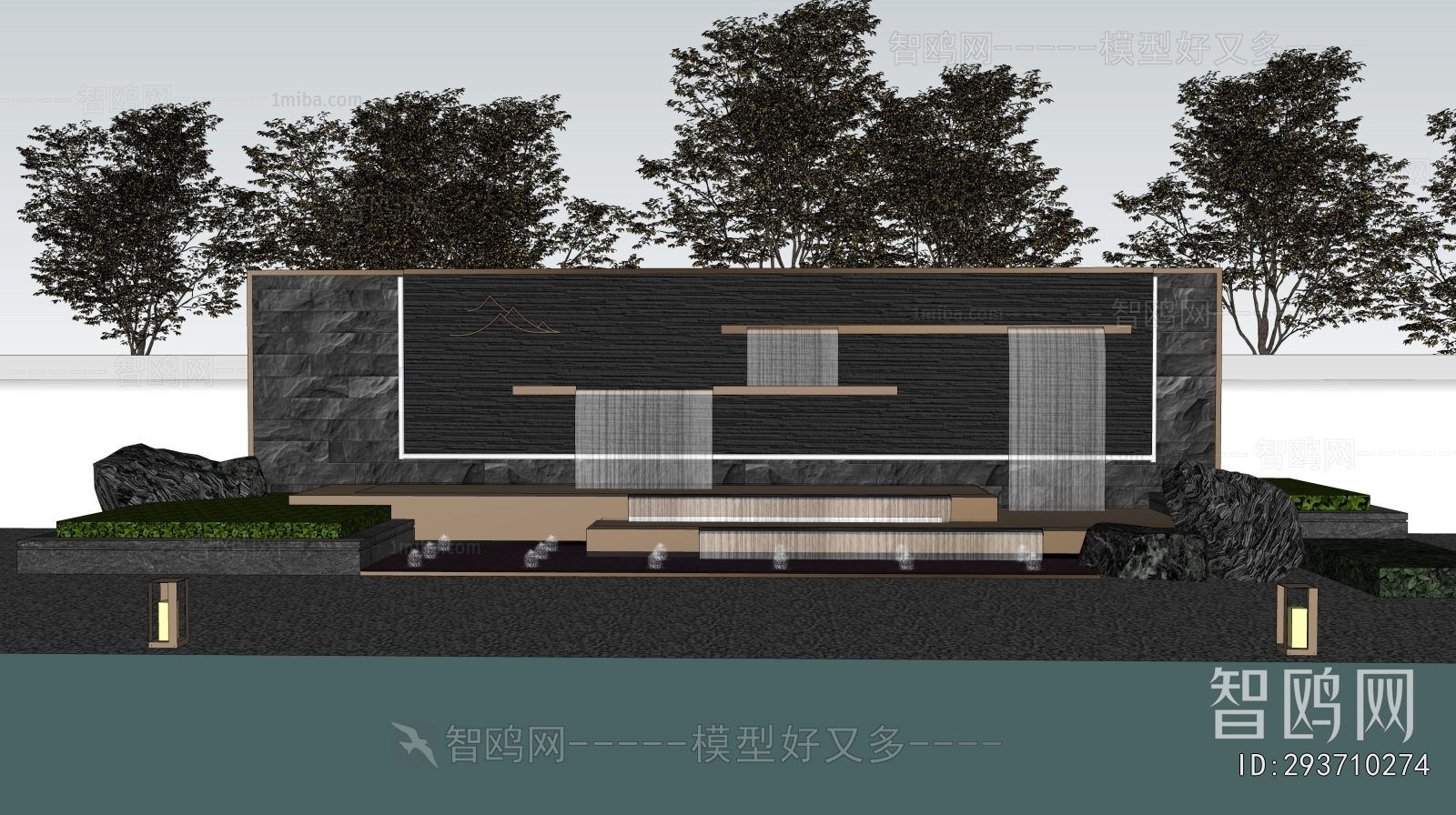 Modern Rockery Waterscape