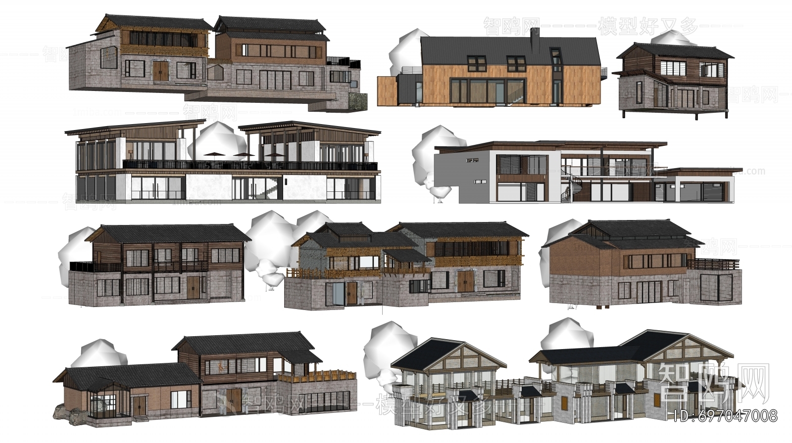 New Chinese Style Appearance Of Commercial Building