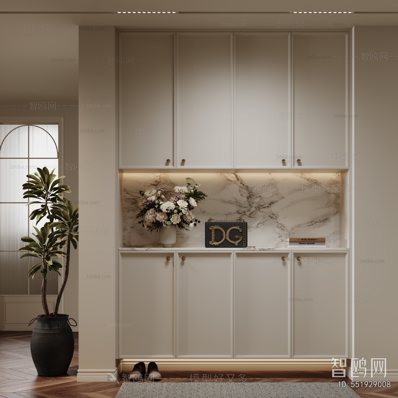 French Style Shoe Cabinet