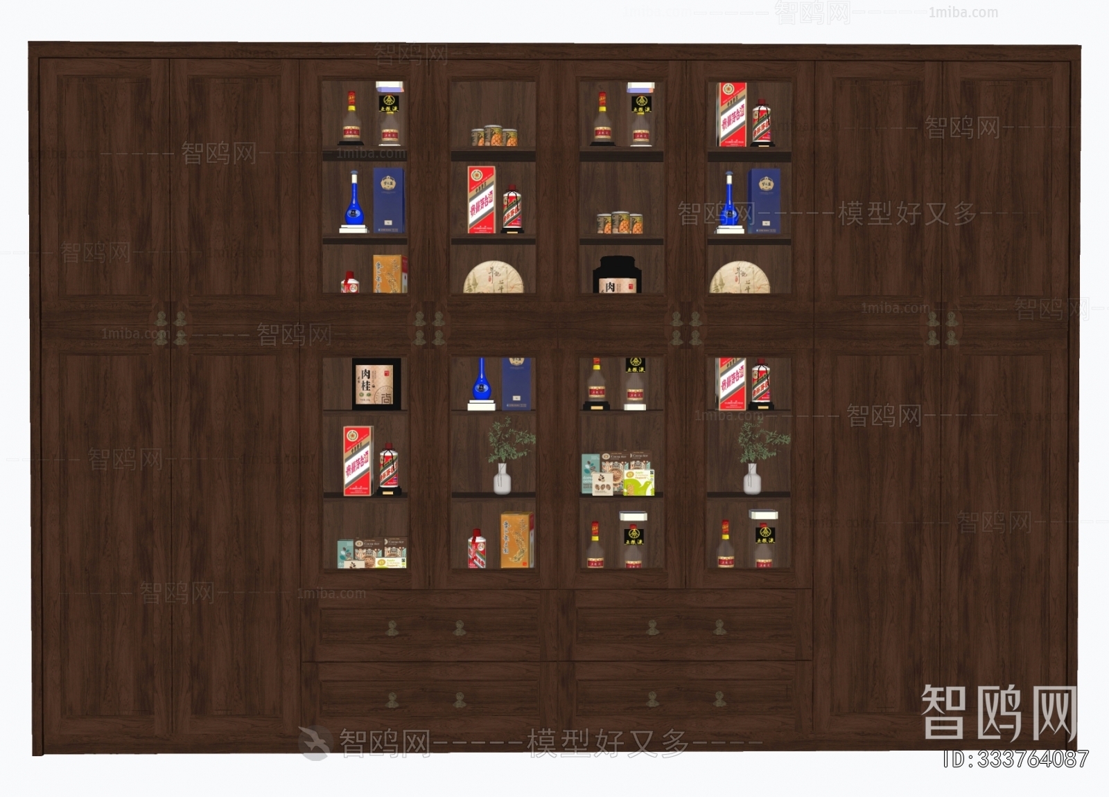 New Chinese Style Wine Cabinet