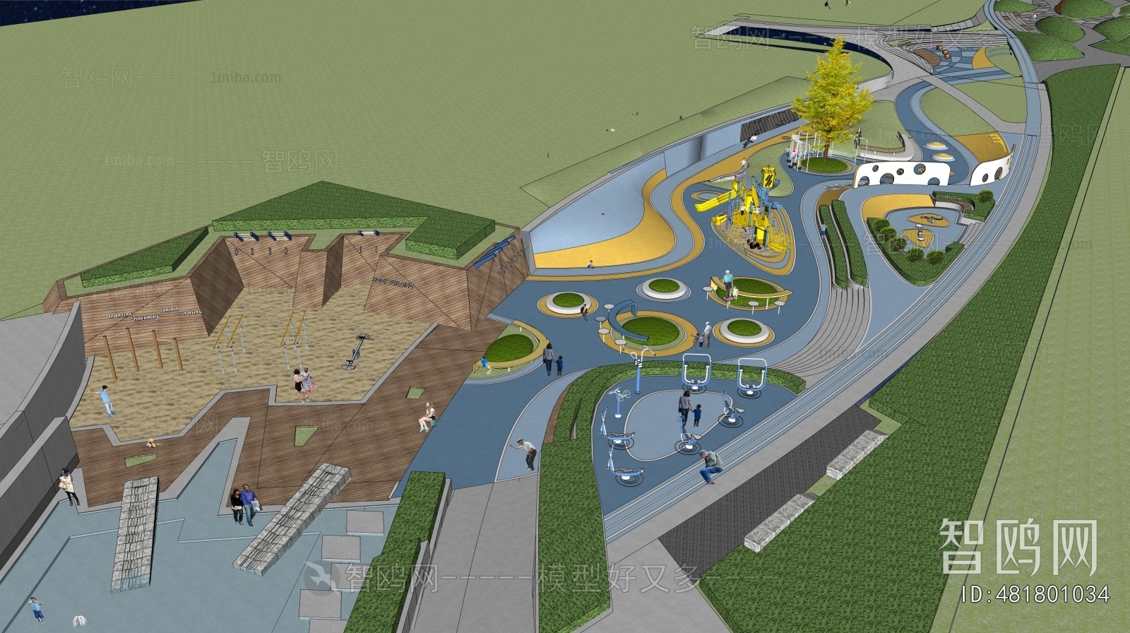 Modern Park Landscape