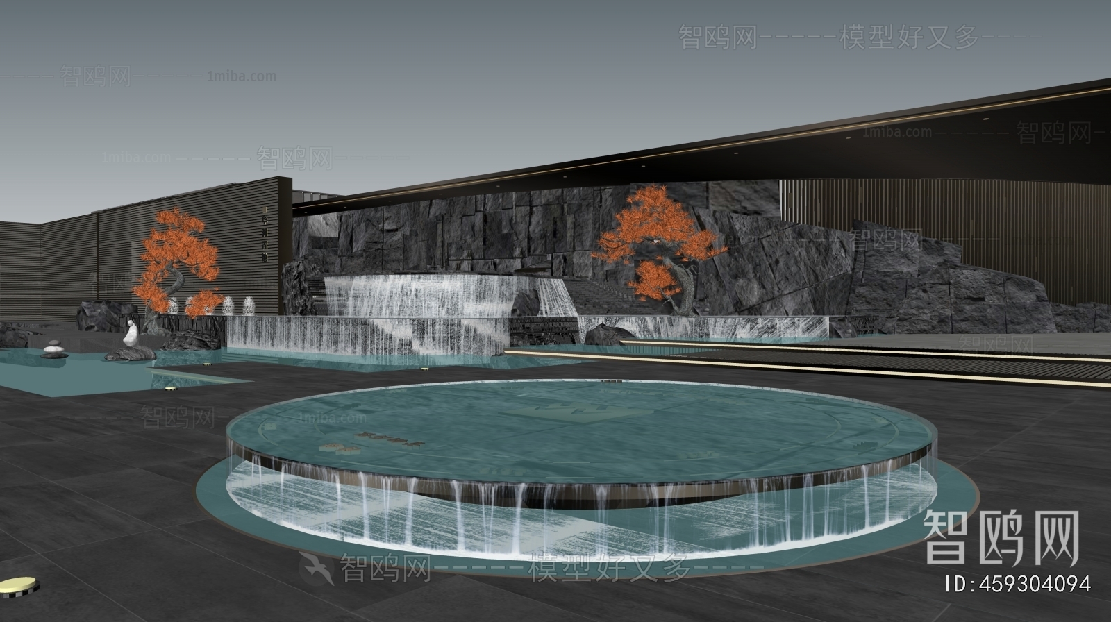 New Chinese Style Rockery Waterscape