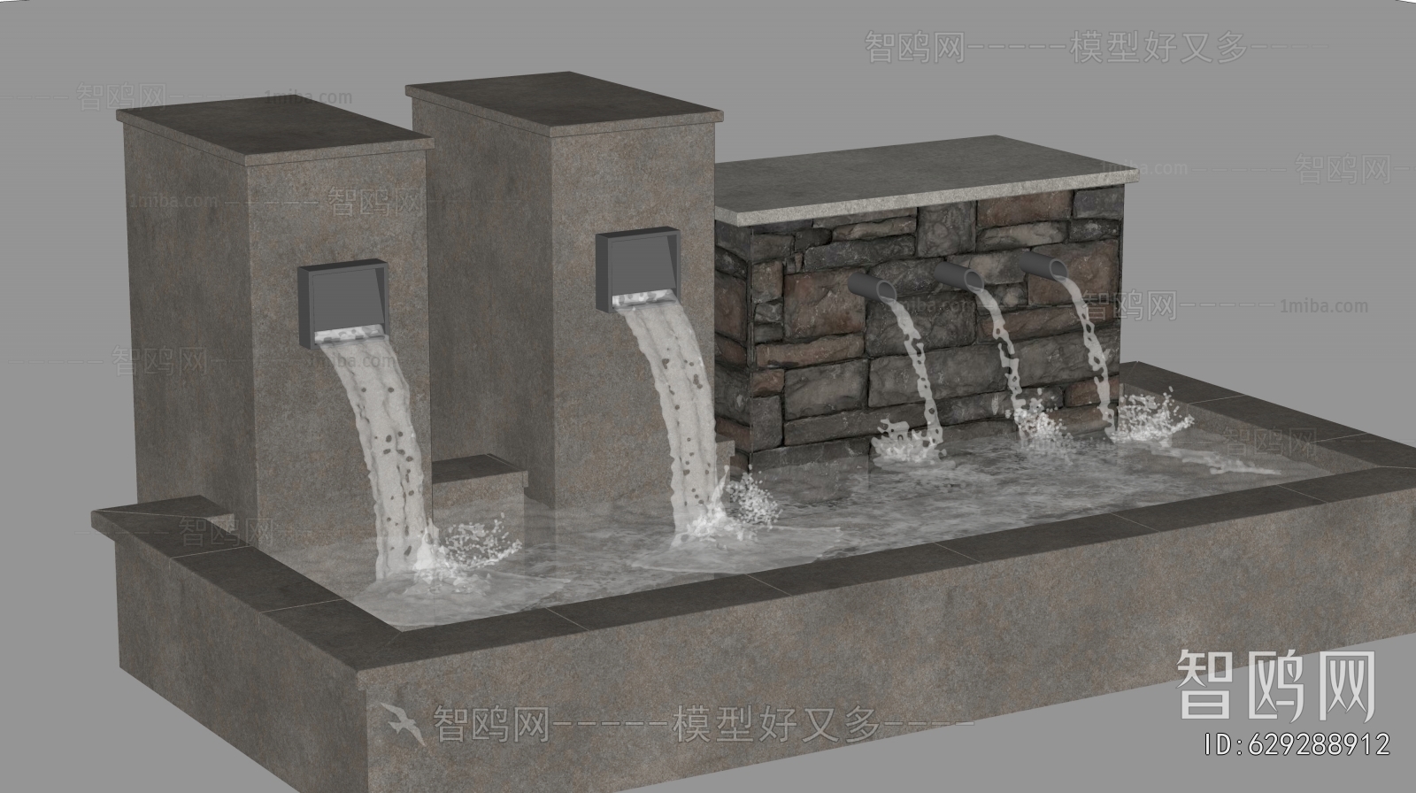 Modern Rockery Waterscape