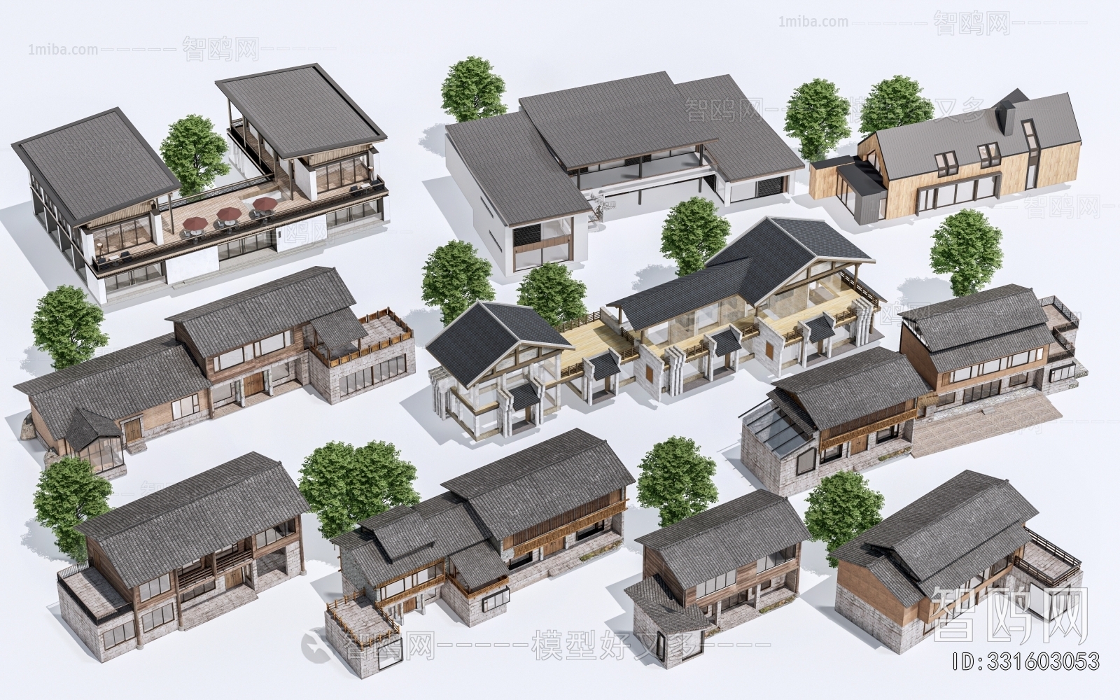 New Chinese Style Appearance Of Commercial Building