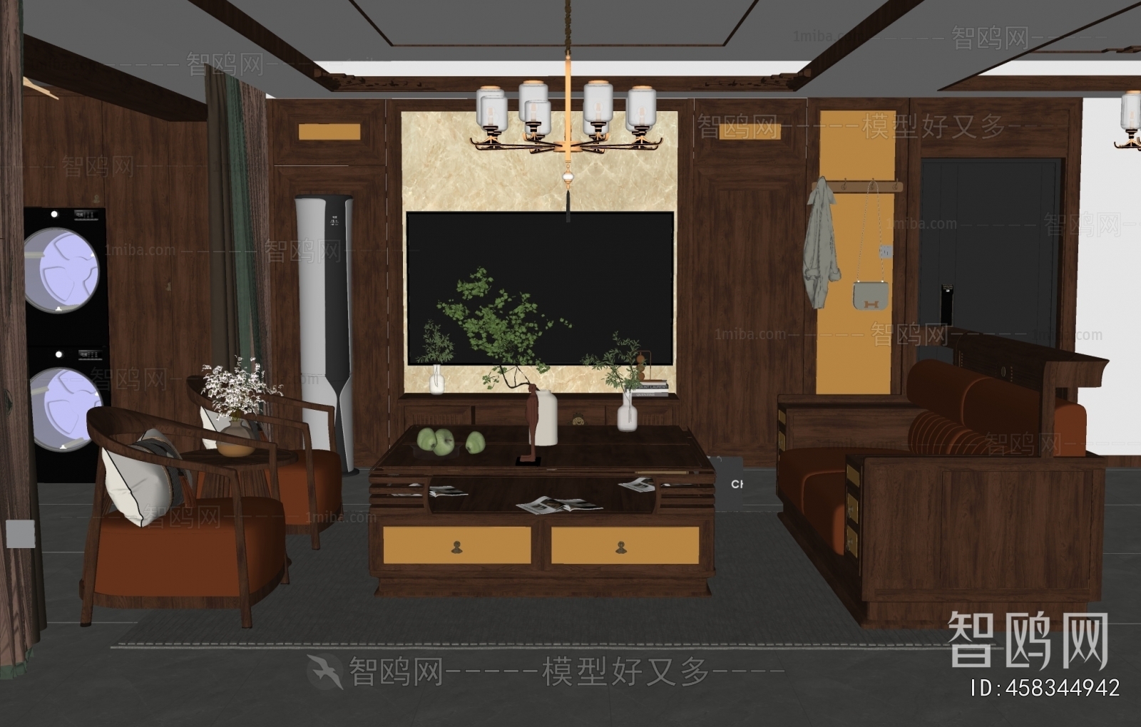 New Chinese Style A Living Room