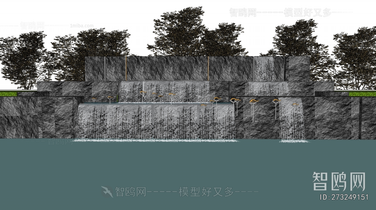 Modern Rockery Waterscape