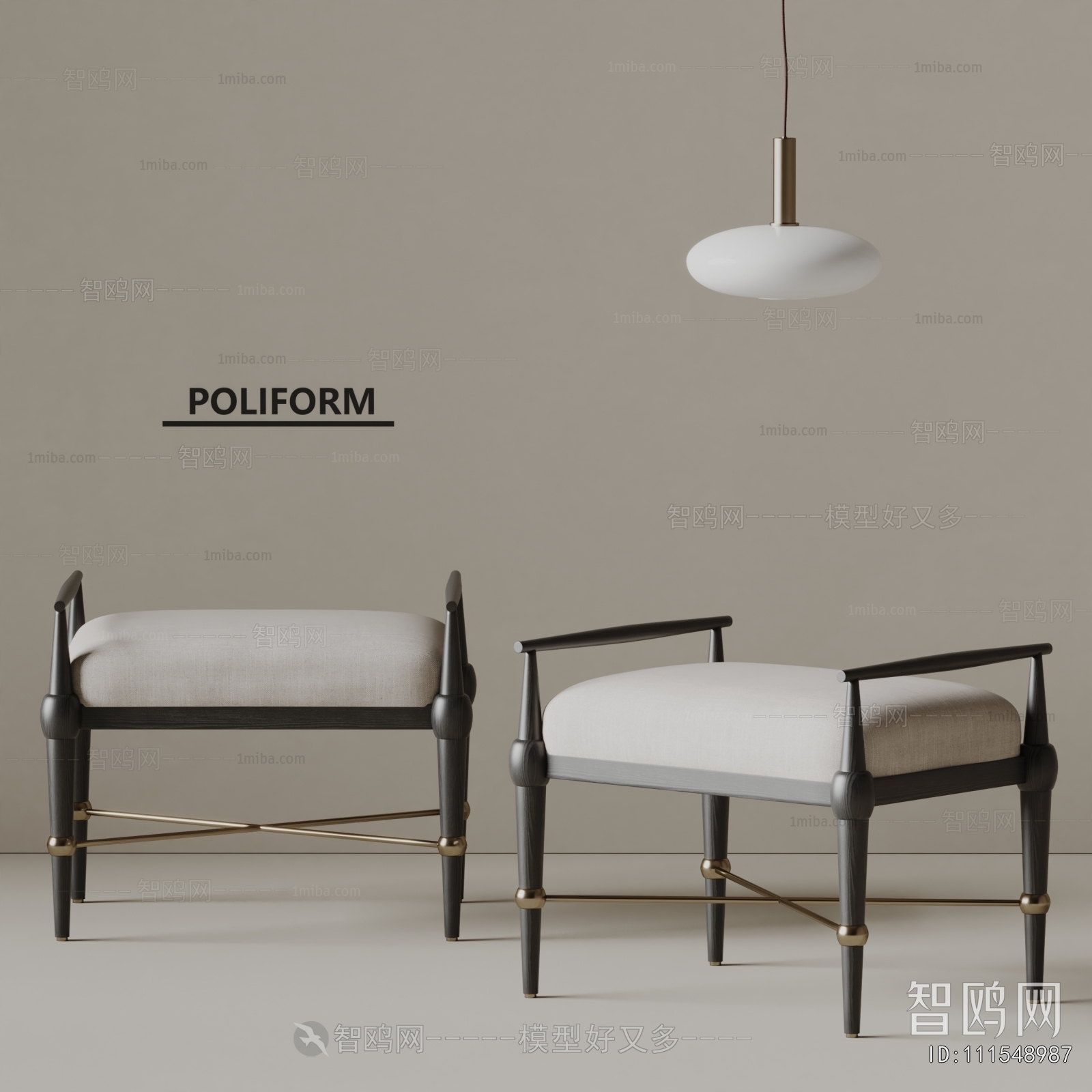 French Style Sofa Stool