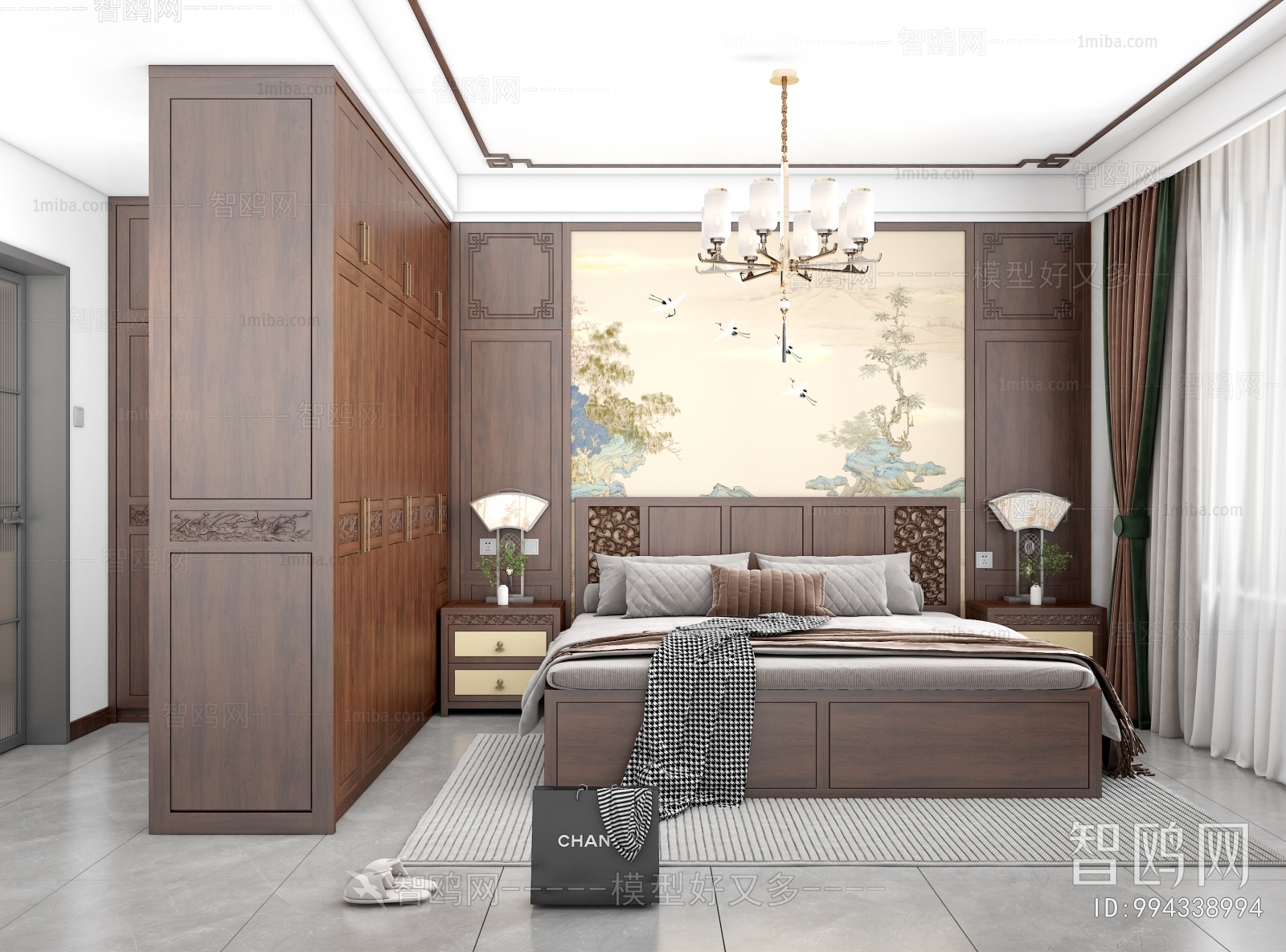 New Chinese Style Bedroom