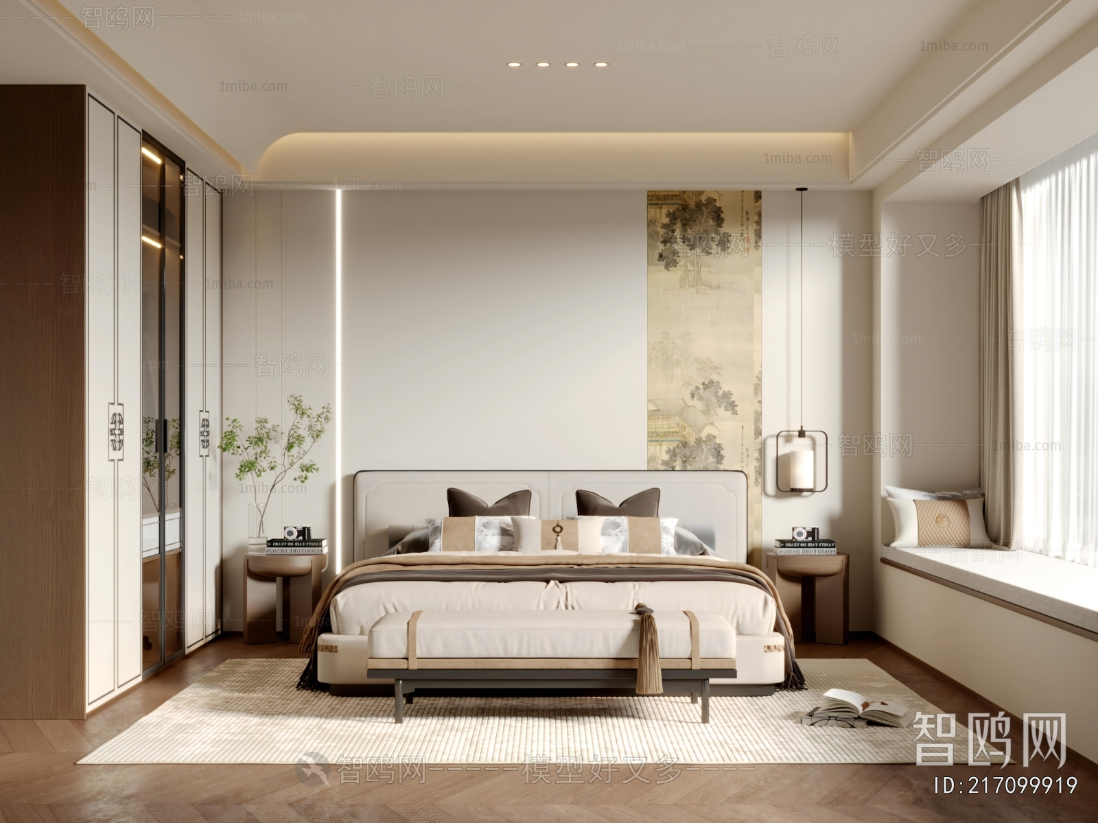 New Chinese Style Bedroom