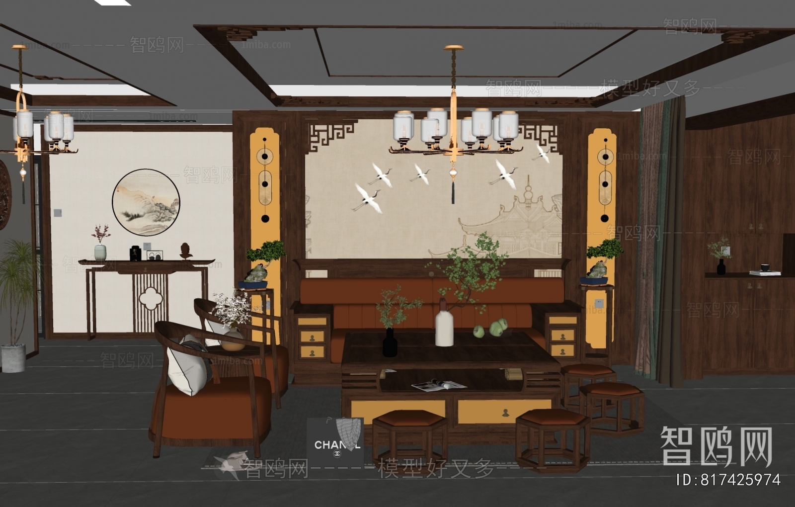 New Chinese Style A Living Room