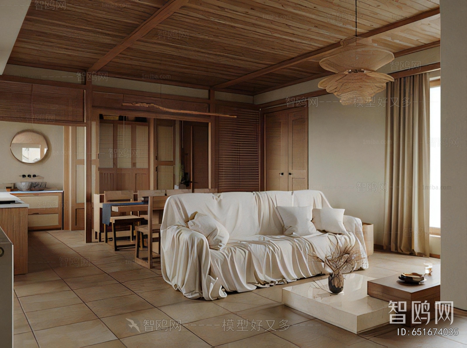 Wabi-sabi Style A Living Room