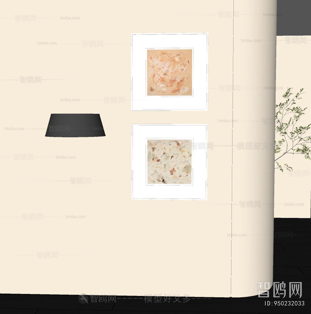 现代装饰画壁灯组合
