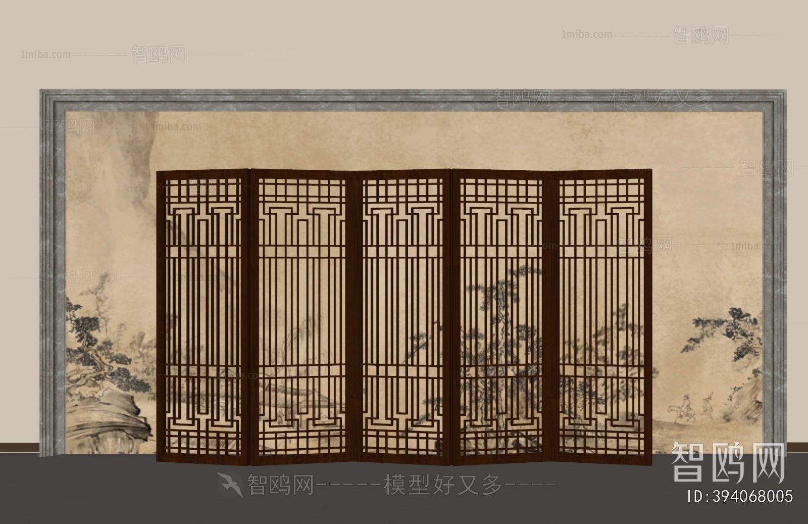New Chinese Style Wooden Screen Partition