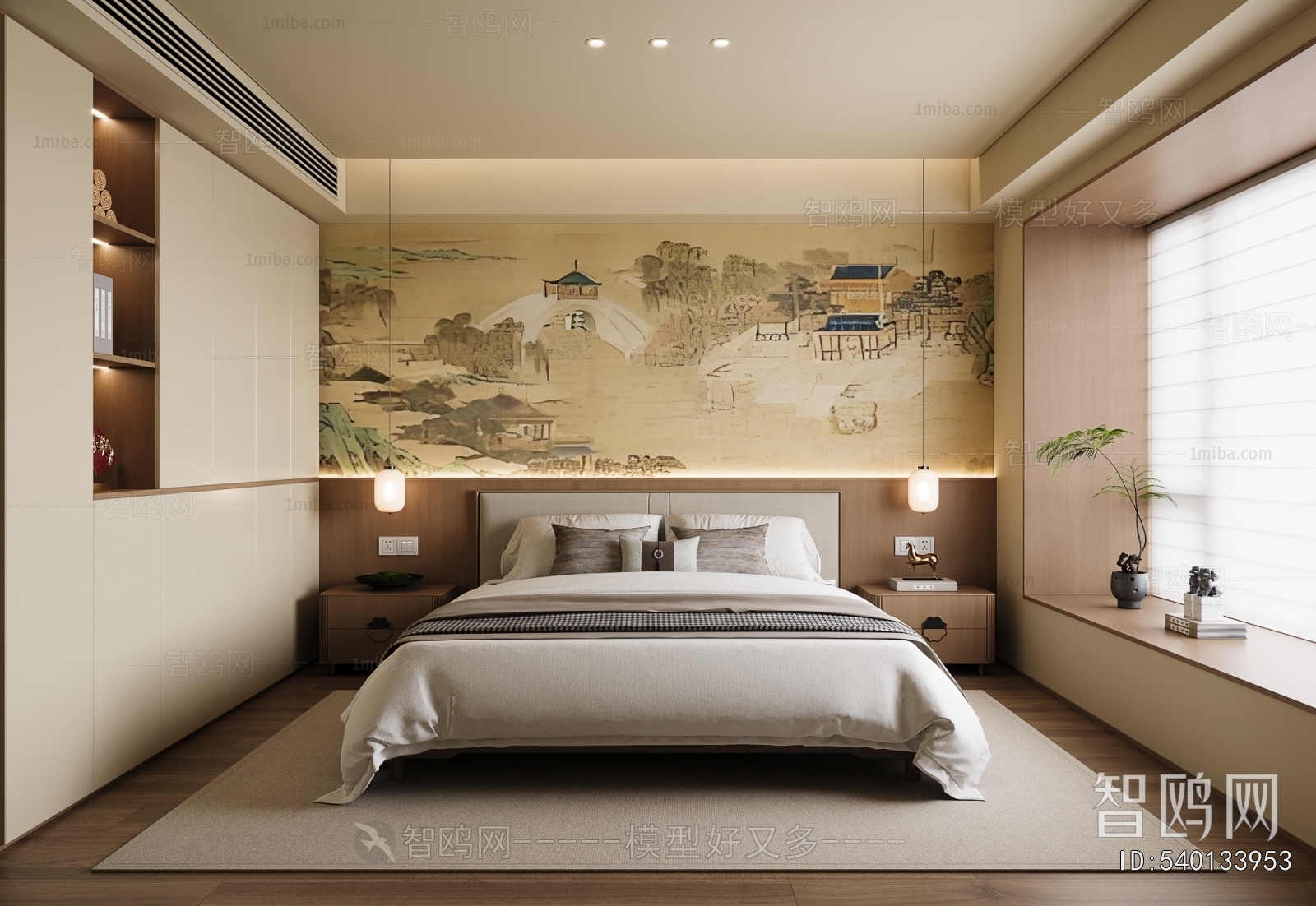 New Chinese Style Bedroom