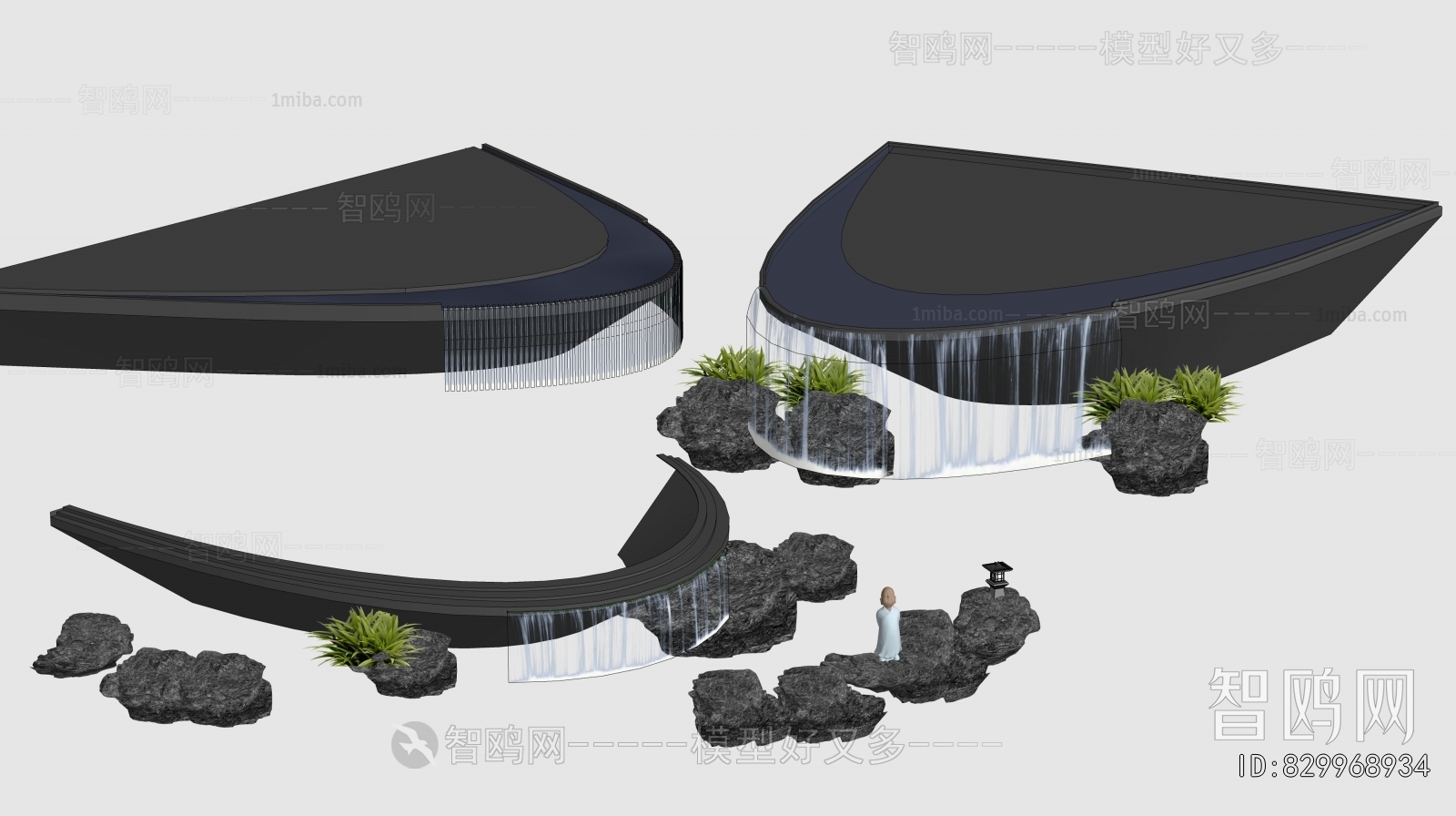 Modern Rockery Waterscape