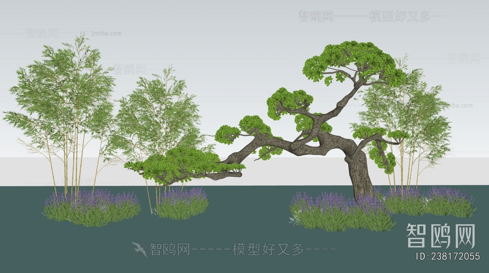 New Chinese Style Plant Pile