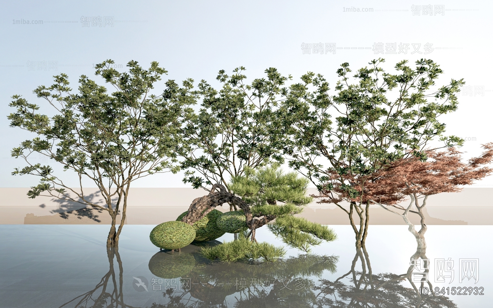 New Chinese Style Plant Pile